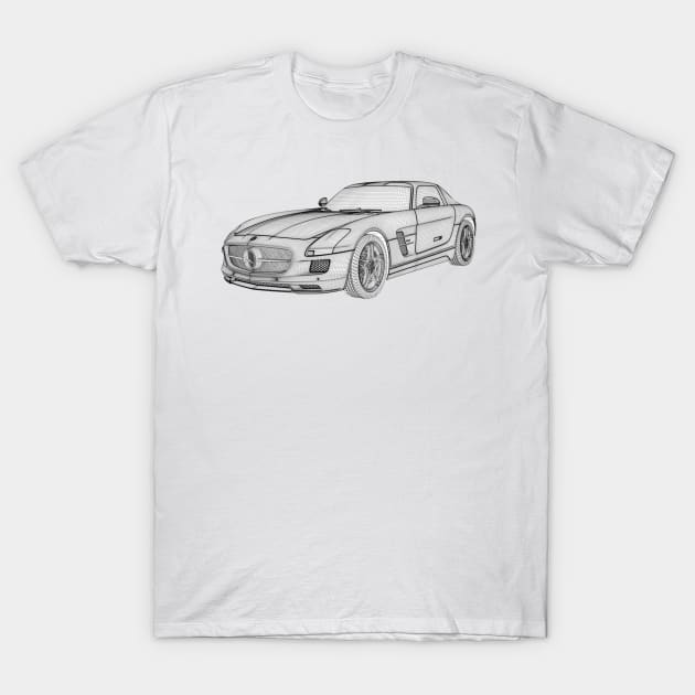 Mercedes Benz SLS AMG T-Shirt by Winterplay